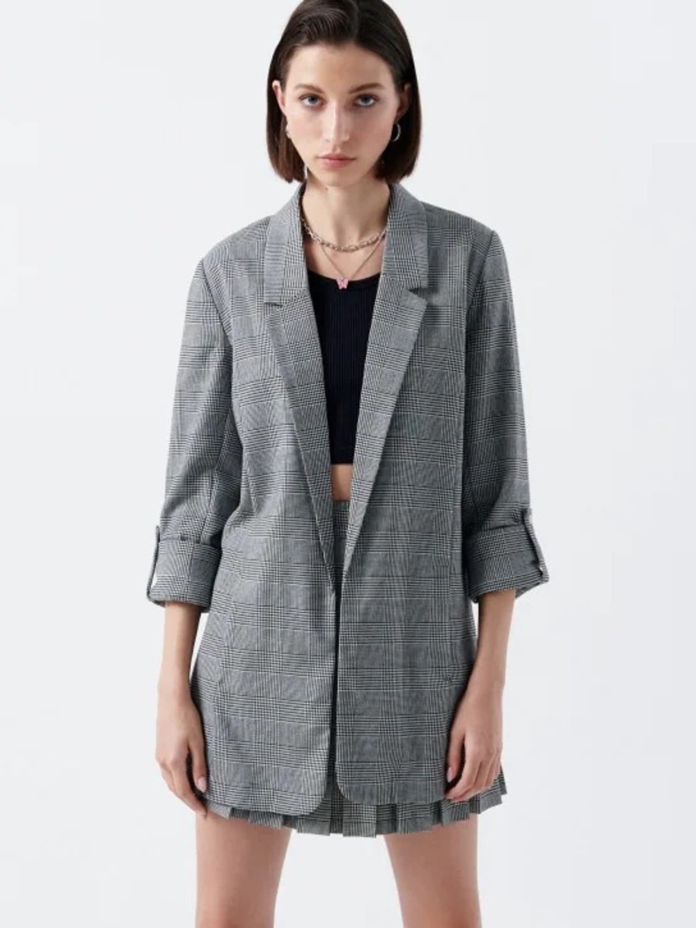 Plaid Anne Klein blazer